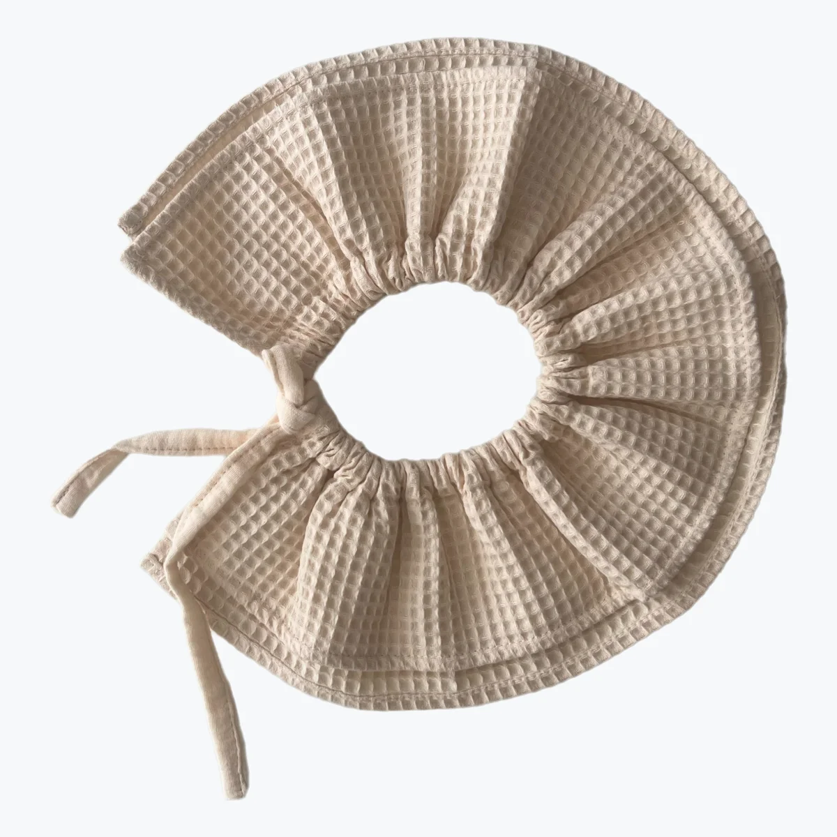 customized reusable ECO-friendly 100% cotton waffle lace-up baby bibs for newborn