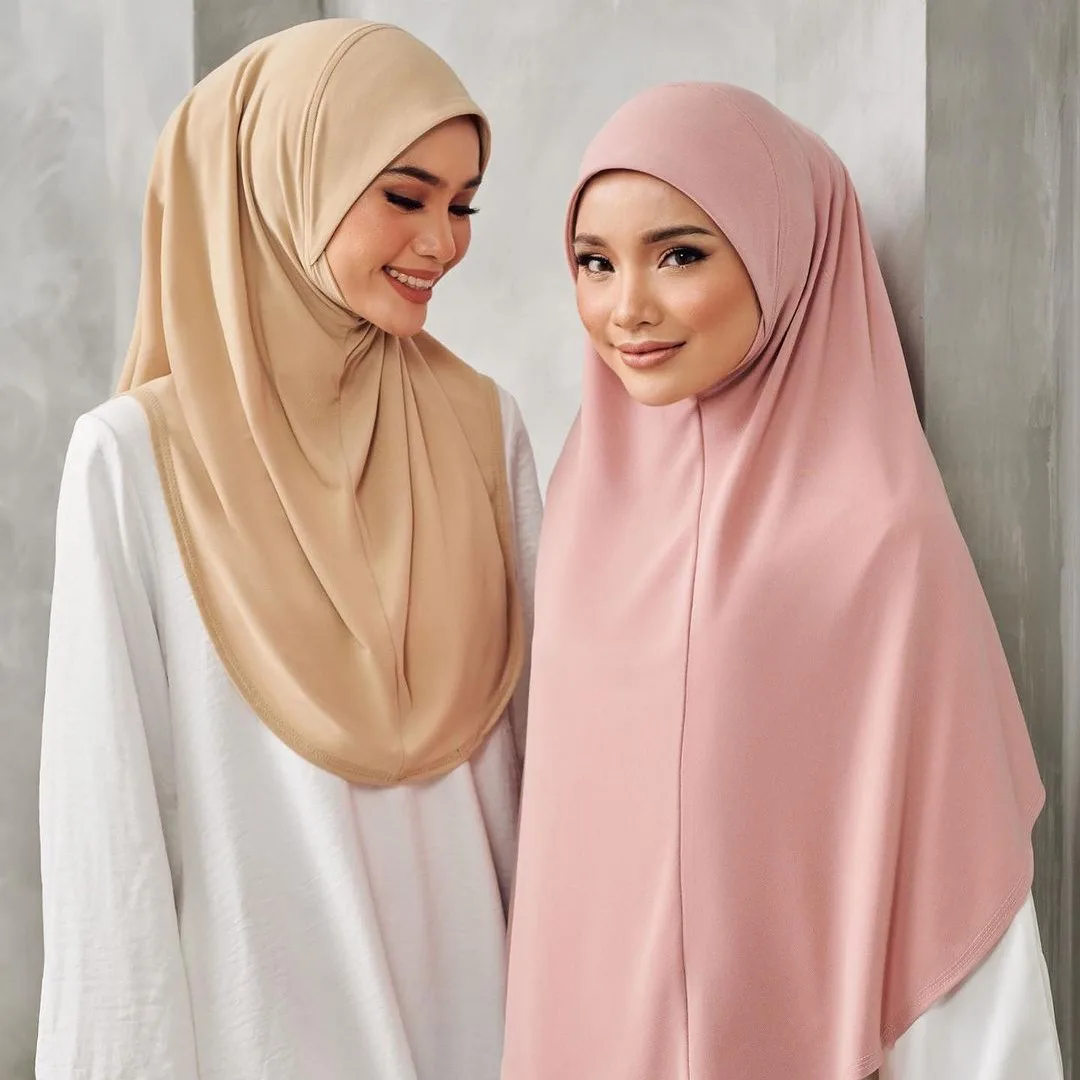 2024 Malaysian Ready to Wear Turban Jilbab Khimar Crystal Hemp Plain Ladies Muslim Women Premium Kerudung Instant Hijabs