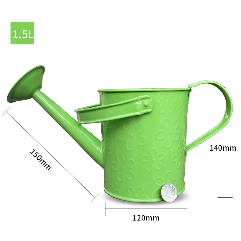 Green powder Coated Galvanized, Water Can Simple Plain Wholesale Water Can Garden Ware Classic Stylish Luxury Watering Can/