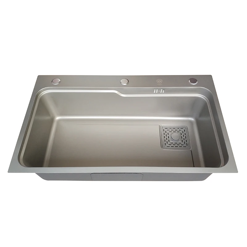 6846 High quality handmade custom size kitchen sink with accessories Single bowl 304 stainless steel kitchen sinks with tray