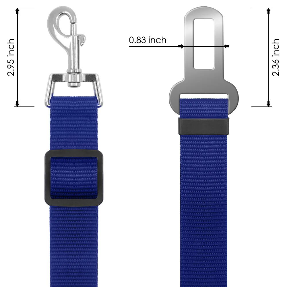 Premium Wholesale Luxurious Pet Car Safety Belt: Adjustable, Durable, Metal Buckle, with Safety Leash for Travel