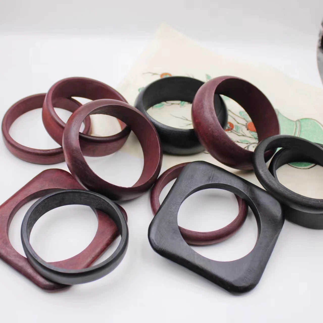 Creative Wood Bracelet Multi-Size Specifications Natural Wood Bracelet Wooden Ring Simple