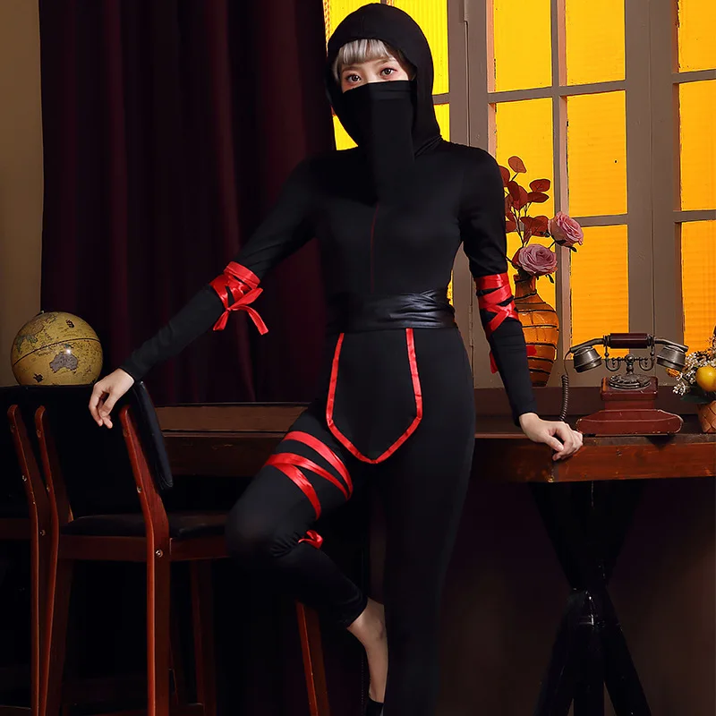 Ready to Ship Ninja Costume Adult Halloween Ninja with Accessories Anime Costume Cosplay for Masquerade