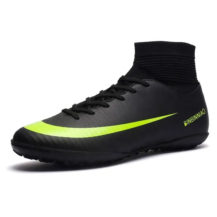 Men Sports High Ankle Football Boots Shoe Outdoor/Indoor Soccer shoes soccer cleats