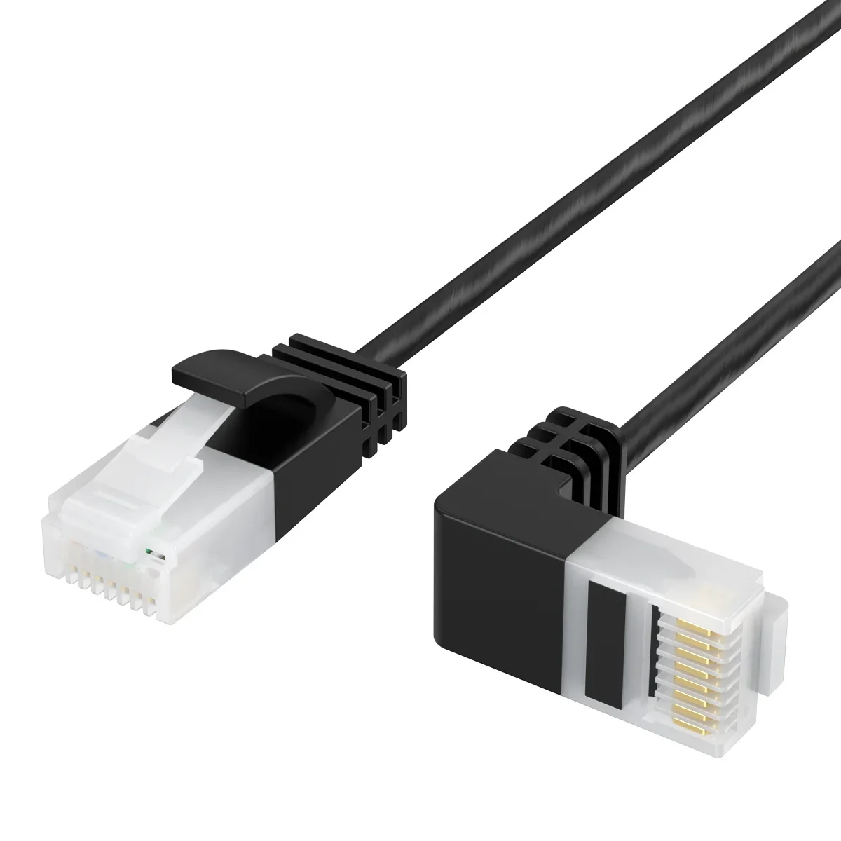 CableCreation Up Angle LAN Super Light Cord Ultra Slim Cat6a Ethernet Cable