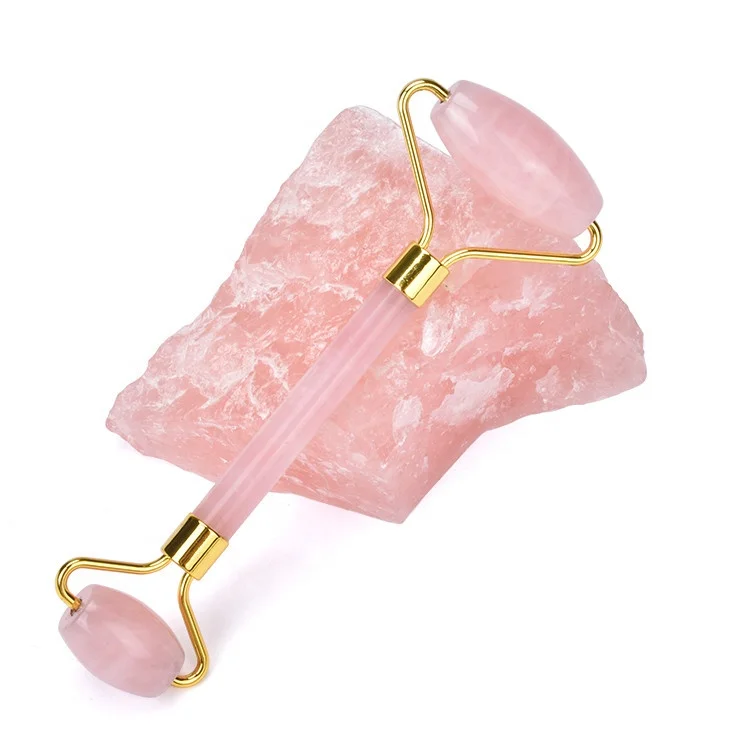 Hot Selling Jade Roller Skin Care Face Massage Anti Wrinkle Ice Natural Pink Quartz Roller