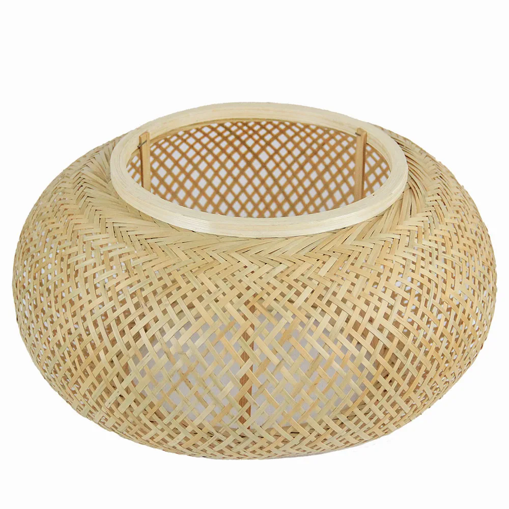 Shangfeng High Quality   Lighting Shade  Design Bamboo Material Decoration Handmade Woven Lamp Shade