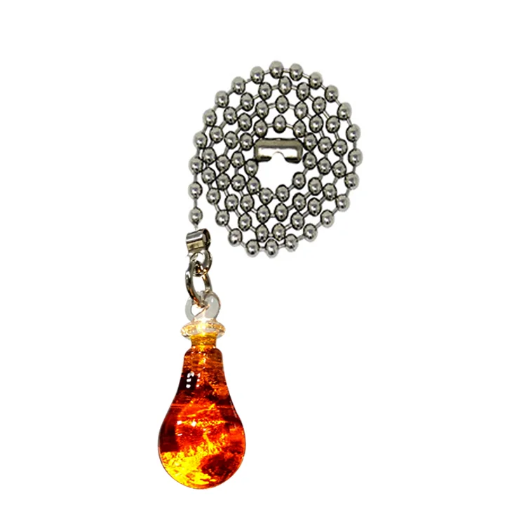 Popular nice Fantastic Dark Brown Tear Drop With Magma Inside Decorative Ceiling Fan Light Pull Chain Applicable To Hotels