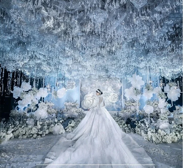 Water Droplets Wedding Shinning Glitter Acrylic Droplets Wedding Decoration