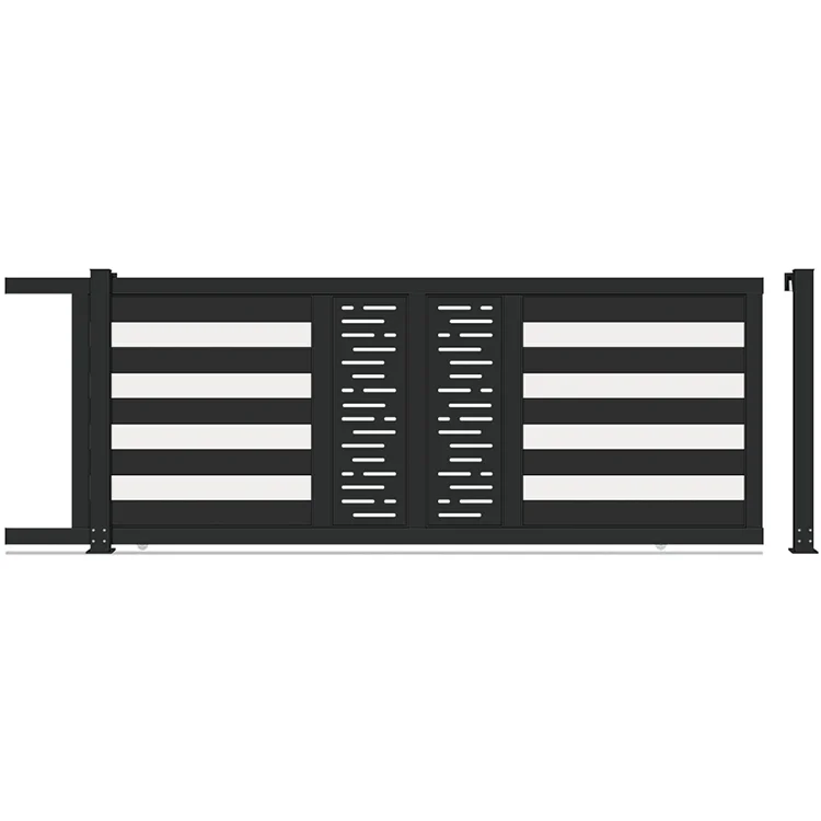 JHR 16Ft Driveway sliding Fences Gates Simple house main gate grill design Electric remote sliding main gate design for home