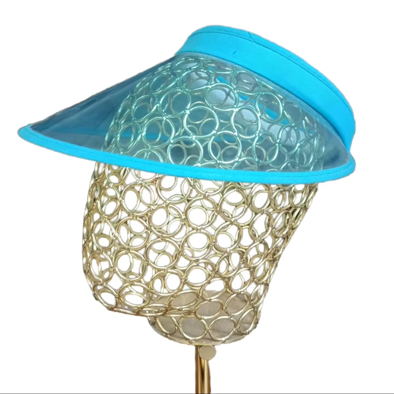 2024 Factory Wholesale Custom Unisex Sun Visors Plastic Clear Cap Candy Color Transparent Tourist Visor Cap Colorful Poker Hat