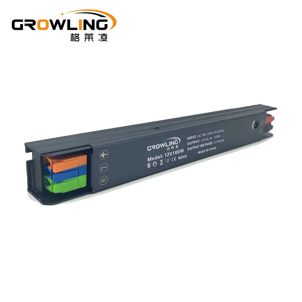 Growling Linear design power led smd switching 8.3a led controller ip20 led driver 12v 100w