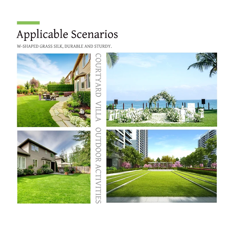 High Quality Garden Landscaping Artificial Turf Grass UV Resistance PE Material with 20-50mm Pile Height Home Decorations