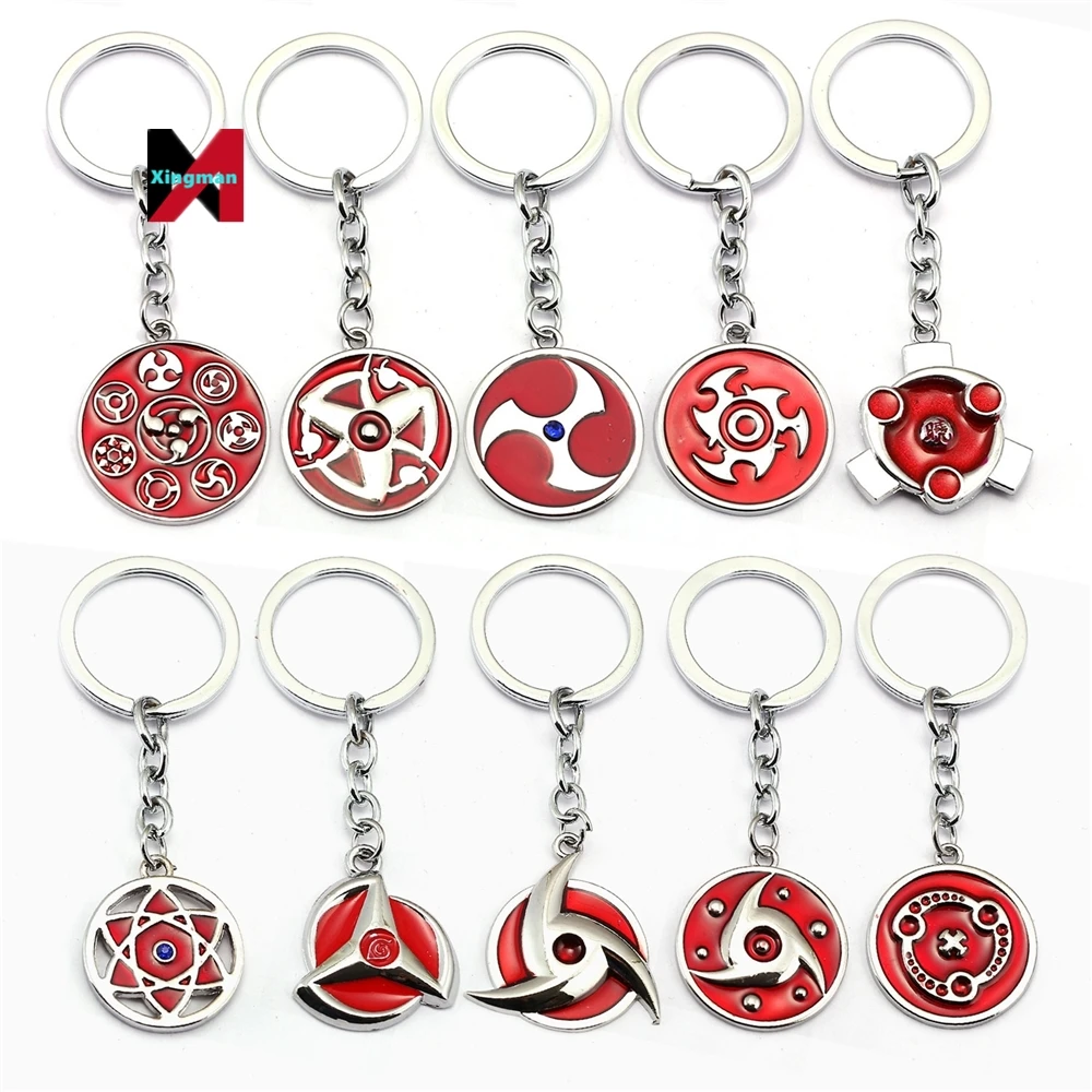 narutoed keychain Kakashi Sasuke Itachi Uchiha Sharingan series key chain 10 models