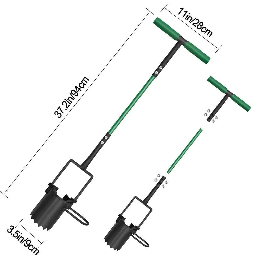 5-in-1 Lawn and Garden Tool, Updated Bulb Planter Long Handle for Digging, Weeding, Soil Sampler, Transplanting, Sod Plugger