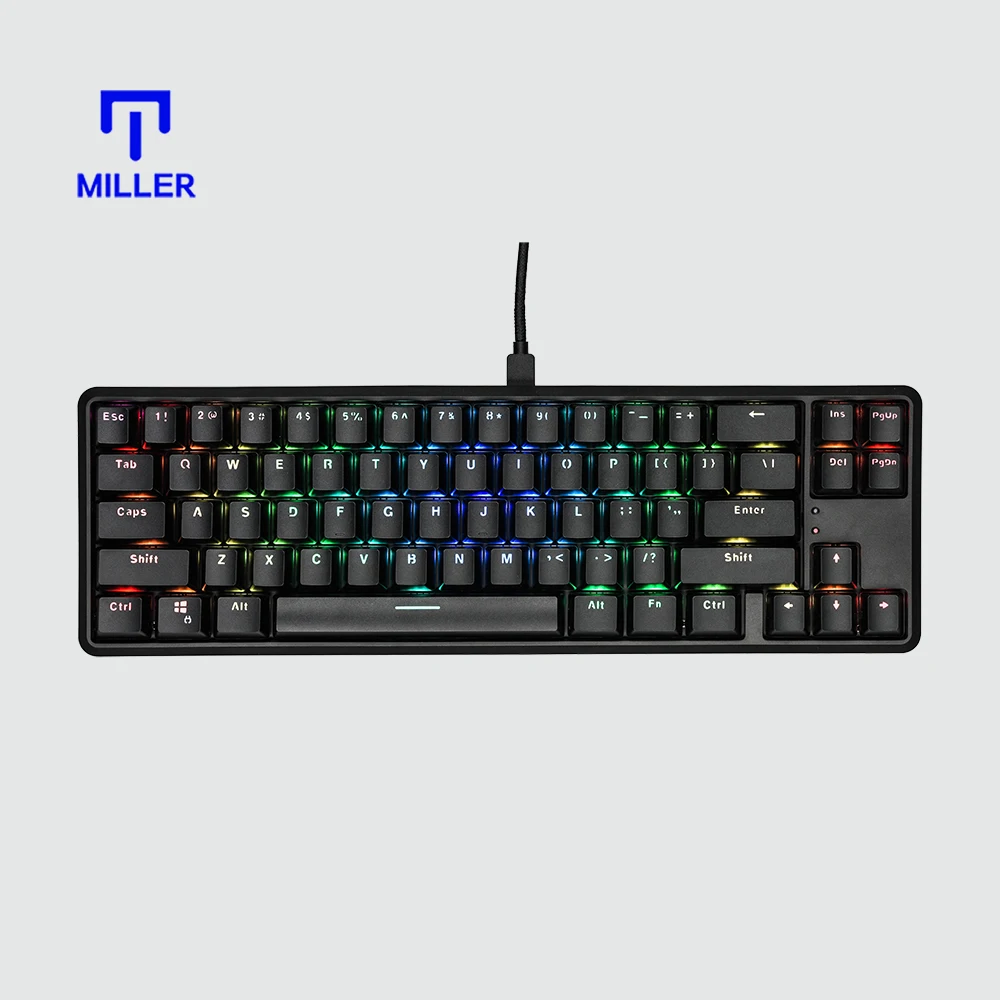 GM868 ergonomic design rgb gaming computer mechanical keyboard 60%
