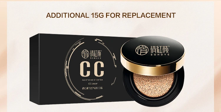 In Stock Cosmetic Makeup BB & CC Cream Korea Natural Organic Concealer Whitening Brightening Air Cushion CC Cream