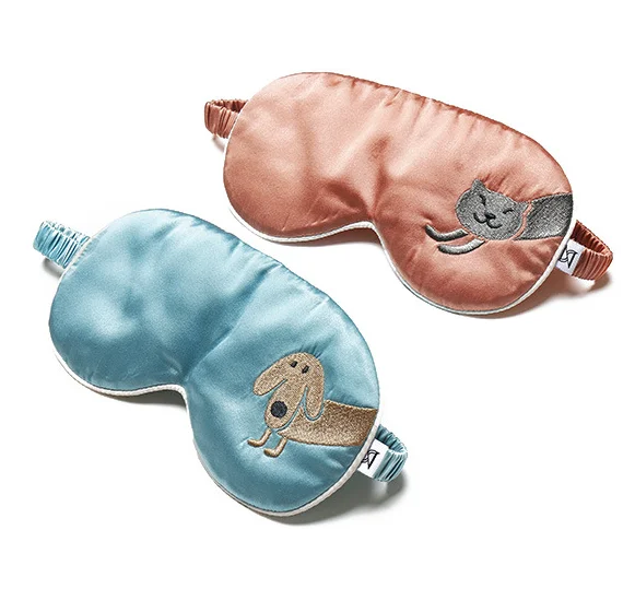 22mm Embroidery 100% Pure Mulberry Silk Sleeping Mask Eye with Custom Tag