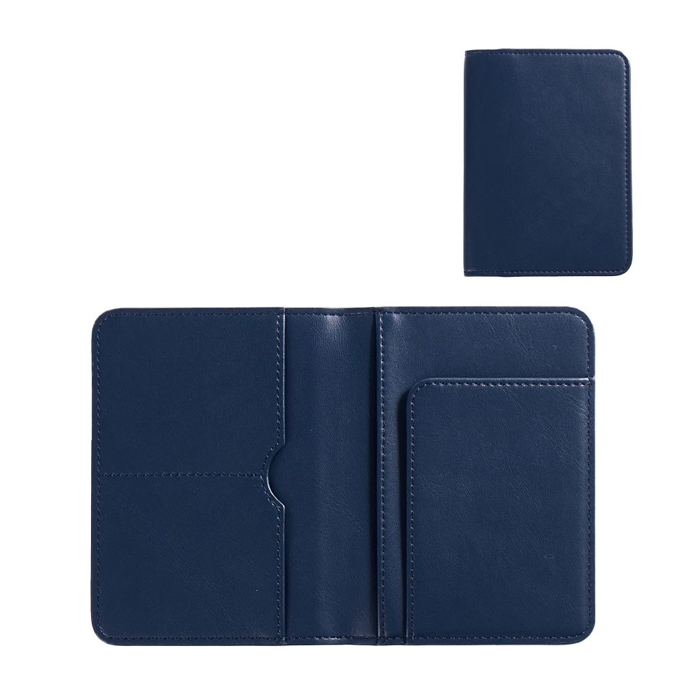 Minibook Anti-theft Card Bag Carteras Custom Credit Card Holder Sleeve Leather ID Card Wallet For Men