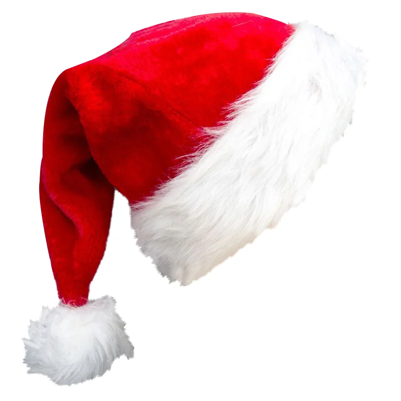 2019 Winter Xmas Hats Adult Kids Santa Hats Long Plush Christmas Cap For Christmas Day