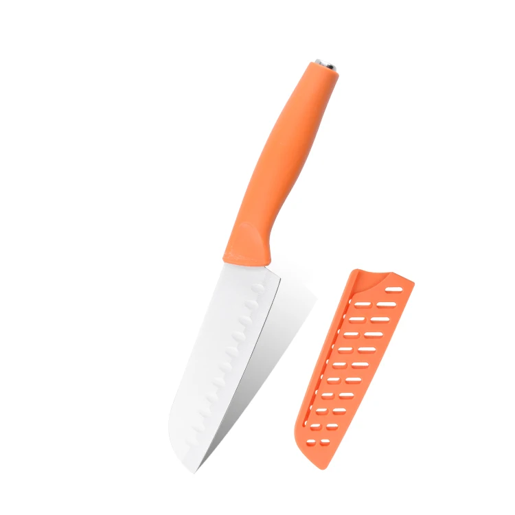 Wholesale  Cheap Price Good Quality Santoku Useful Kitchen Knife Stainless Steel Santoku Knife With Colorful Handle