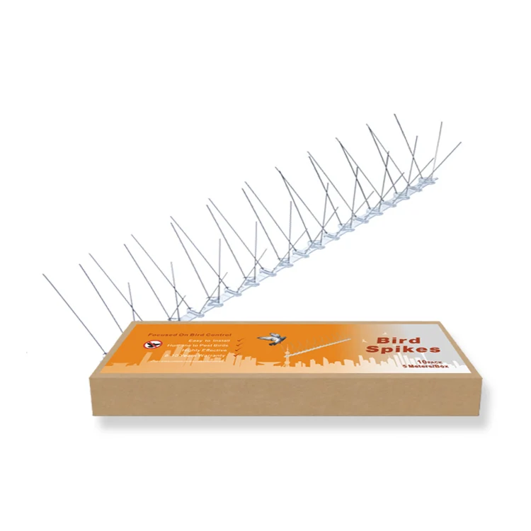 Online Hot Selling Stainless Steel Anti Bird Spikes Plastic Base Pigeon Spikes Bird Control Spikes Kit