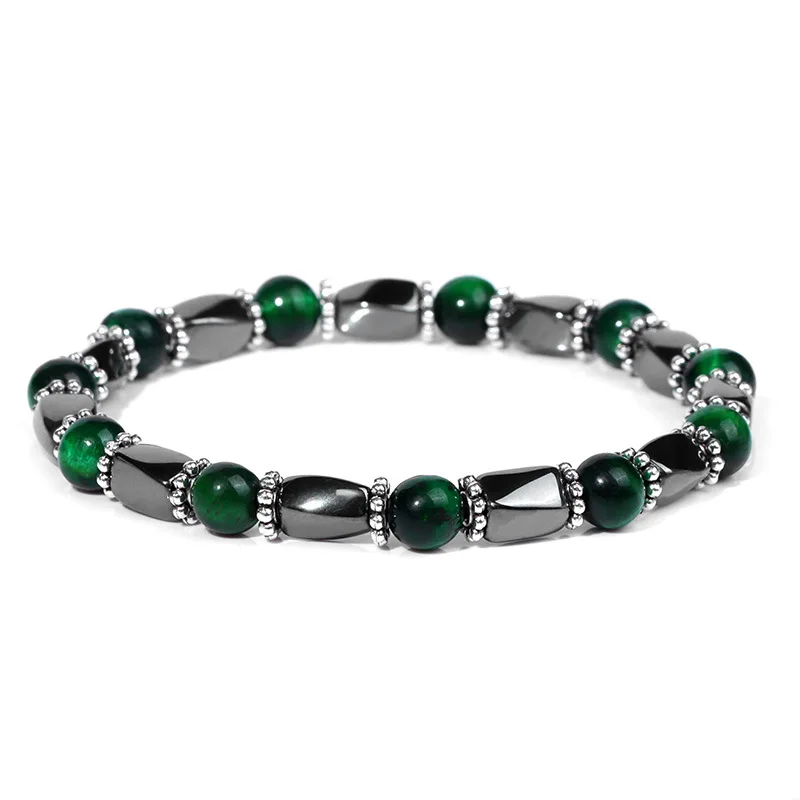 New Natural Hematite Stone Bracelet Multi colors Elastic 8mm Beaded Unique Design Energy Jewelry For Women Gift