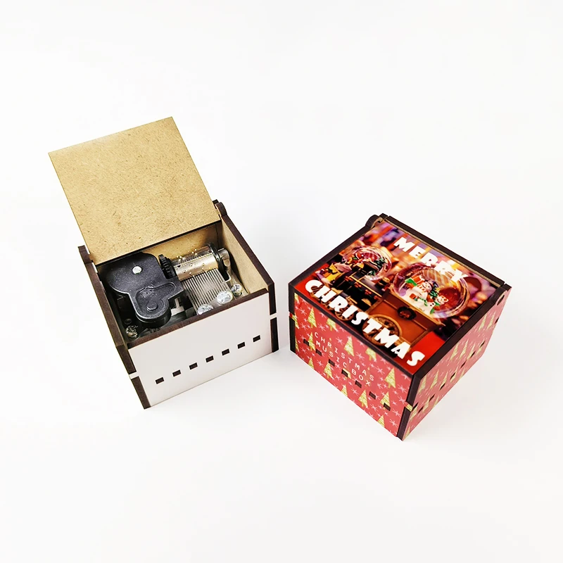 Сублимационная Музыкальная шкатулка на заказ, MDF, музыкальные шкатулки, заготовки, рождественские подарки