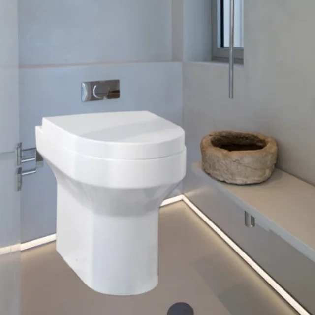 Exquisite White Ceramic WC Douchette Sets Two-Piece Watermark Certified Chinese Suppliers Sell Back-to-Wall Toilets Bathroom Use