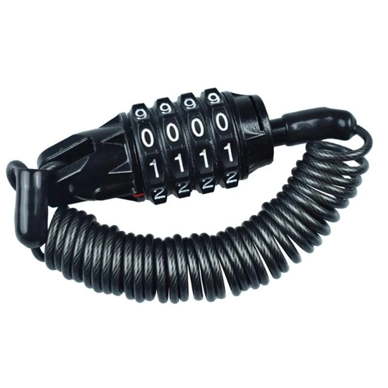 Universal Motorcycle Helmet lock 4 Digit Password Anti-theft Security Rope Steel Wire Lock Reminder Cable Motorcycle Accessories