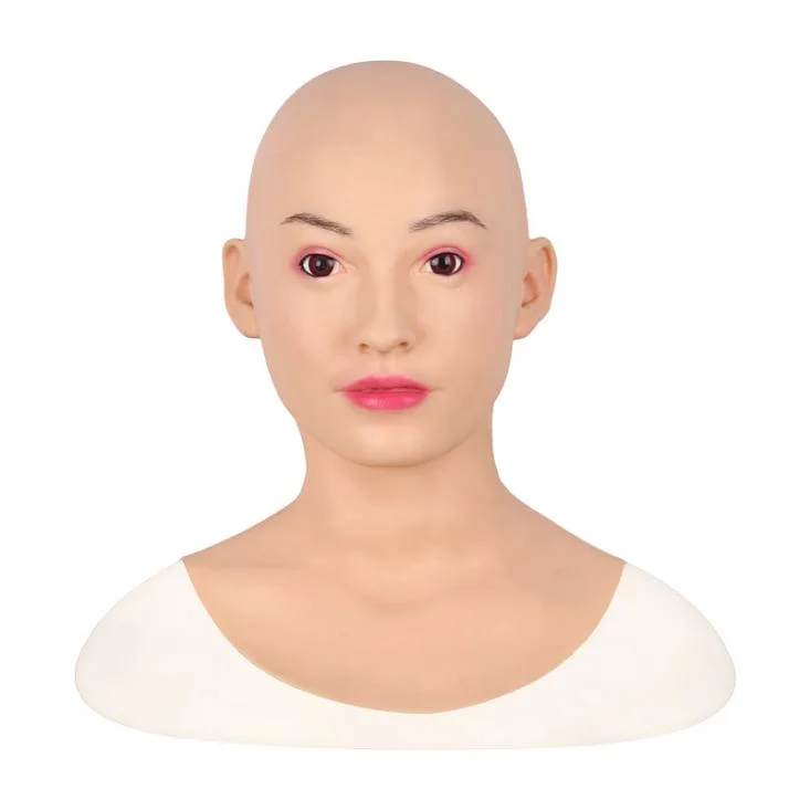 Halloween Crossdresser Realistic Goddess Face full head Mask female Silicone mask