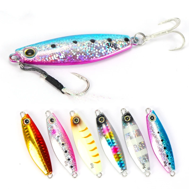 New 10g 20g 30g 40g 60g Slow Jigs Lure Artificial Metal jigs Casting Fishing Bait Tackle Jigging Fishing Lures