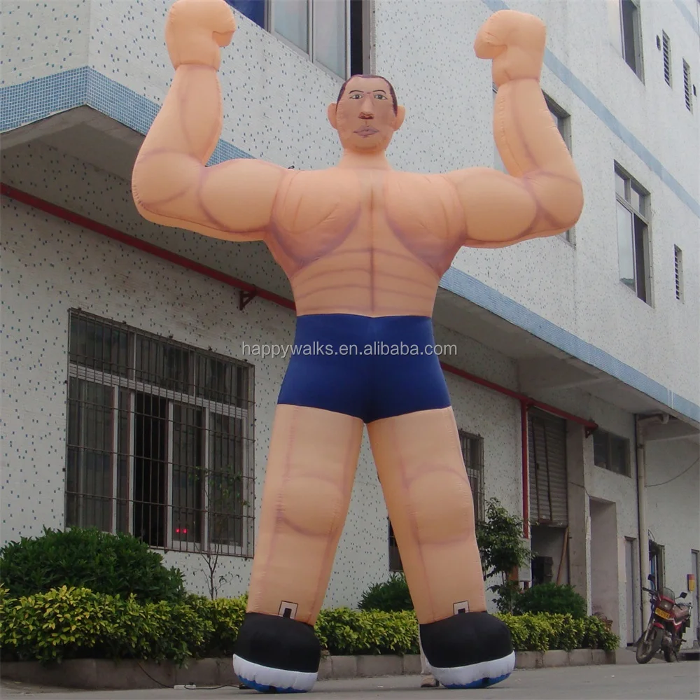 Customized 10m outdoor inflatable fitness doll advertising inflatable advertising big Cartoon
