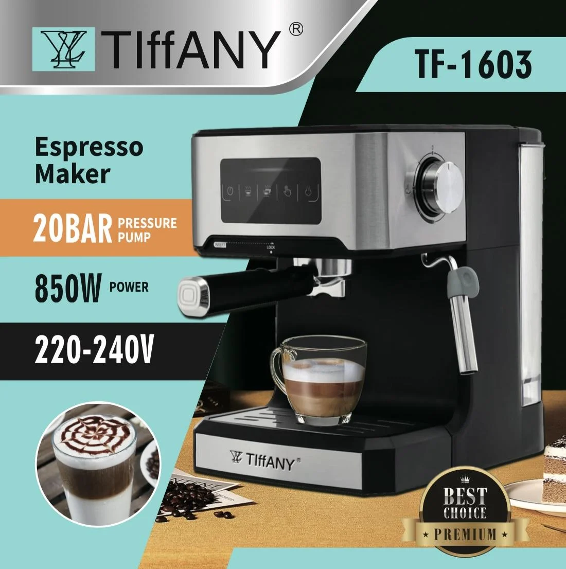 Машина для приготовления кофе эспрессо капучино итальянский насос автоматическая машина цифровой сенсорный экран 20 бар