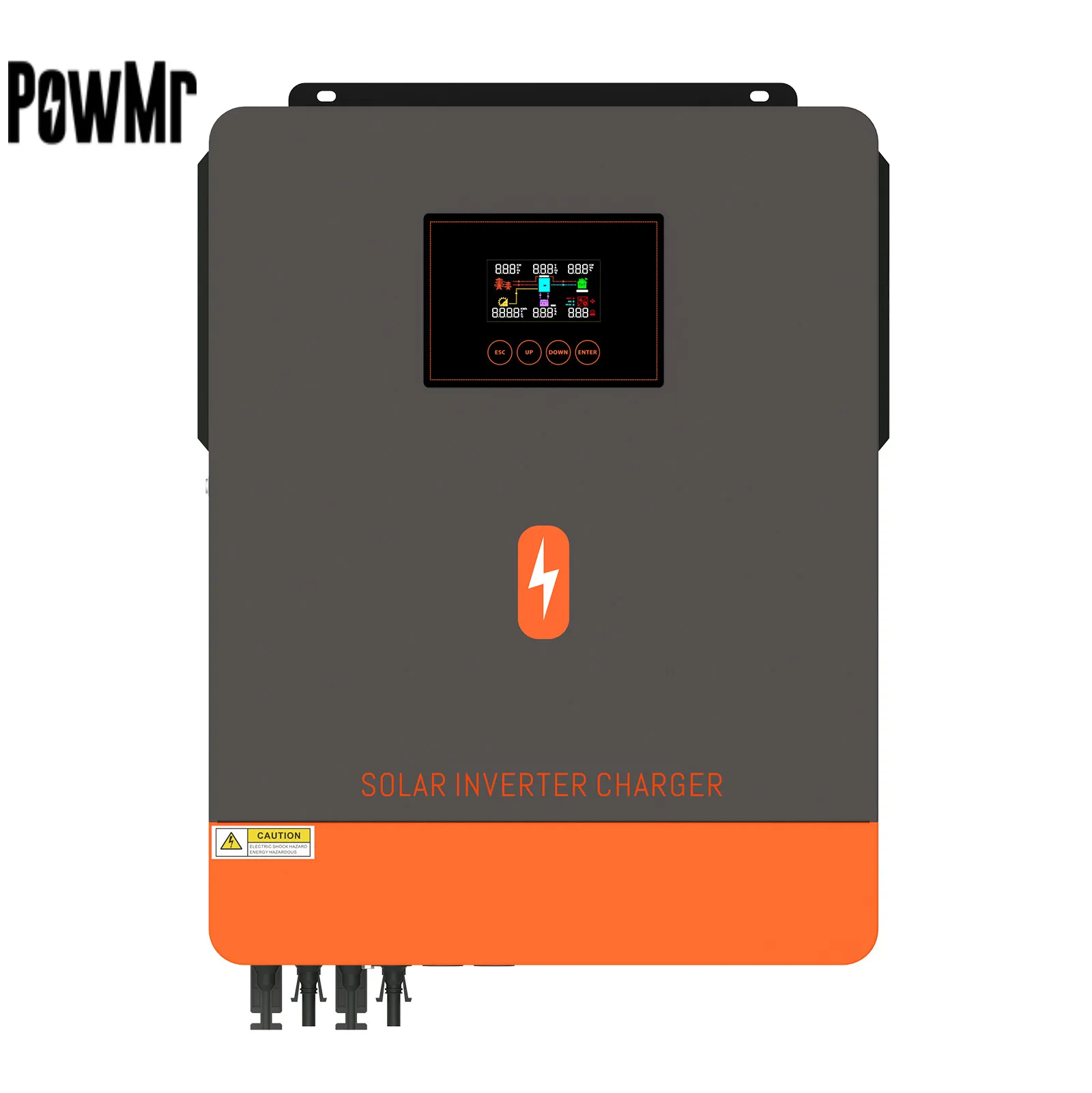 PowMr солнечный инвертор 8200 Вт dual со слежением за максимальной точкой мощности трекеры 160A Максимальная PV 22A вход гибридного солнечного 8.2KW двух нагрузок выход 48V 220V Инвертор заряда