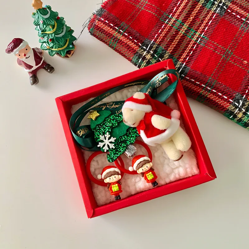 High Quality Christmas Hair Clip Cute Deer Snowman Santa Christmas Hairpin Bangs Clip for Girls