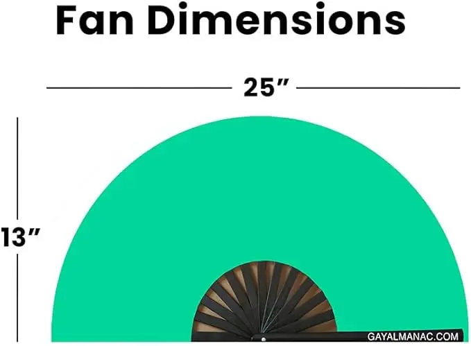 Customized Personalized Bamboo Fan  Large Folding Hand for Dance Party