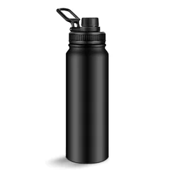 32 oz Stainless Steel Vacuum Wide Mouth Water Flask with Leakproof Lid Standard Metal Canteen with Wide Rotating Handle for Cam