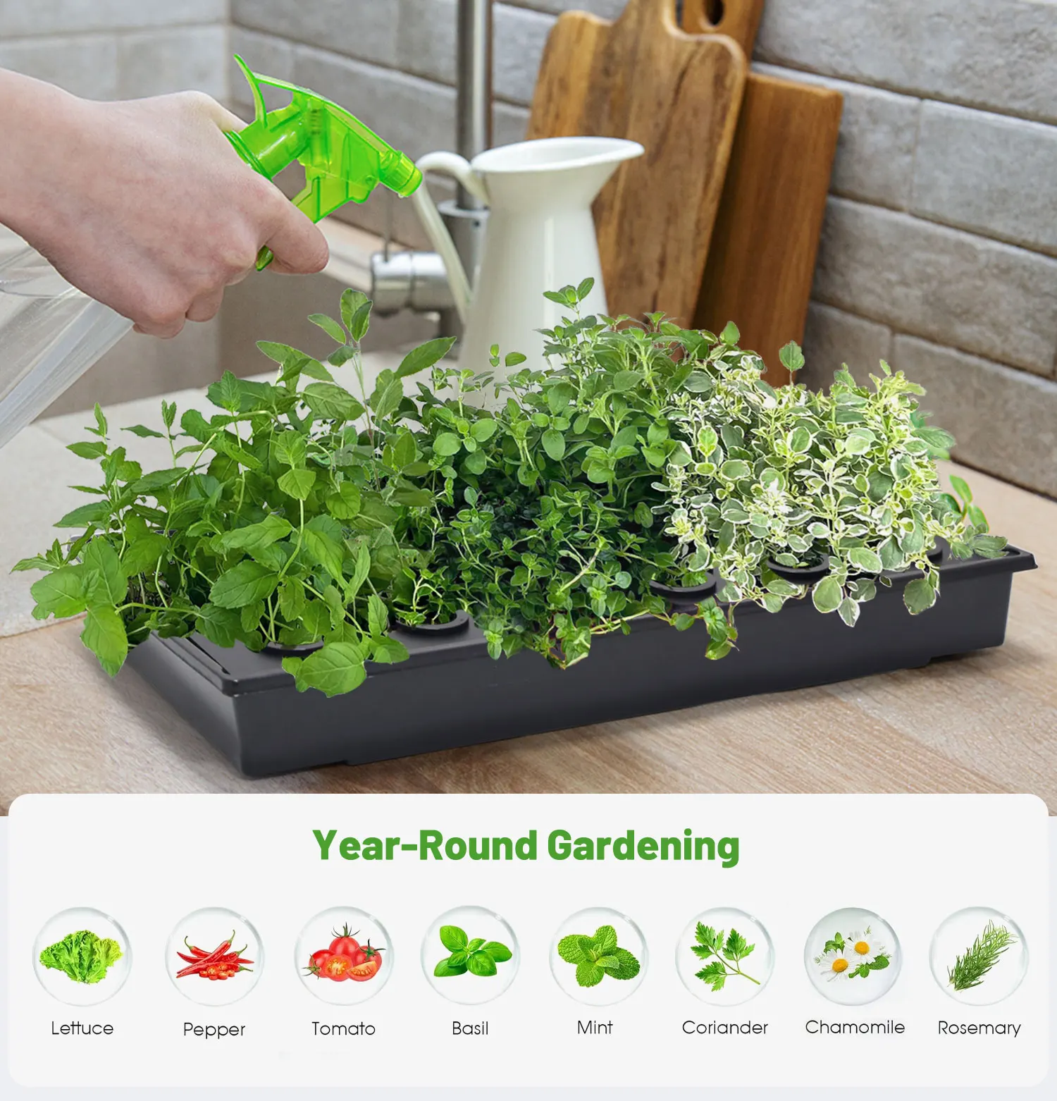 Indoor Garden Kitchen Herb Planter 1020 Hydroponics Grow Kit