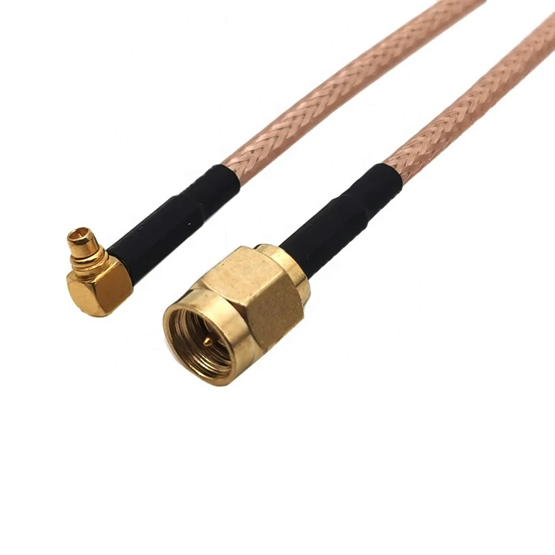 MMCX-SMA Cable MMCX Right Angle Plug to SMA Straight Plug on RG316 Coaxial Cable Assembly