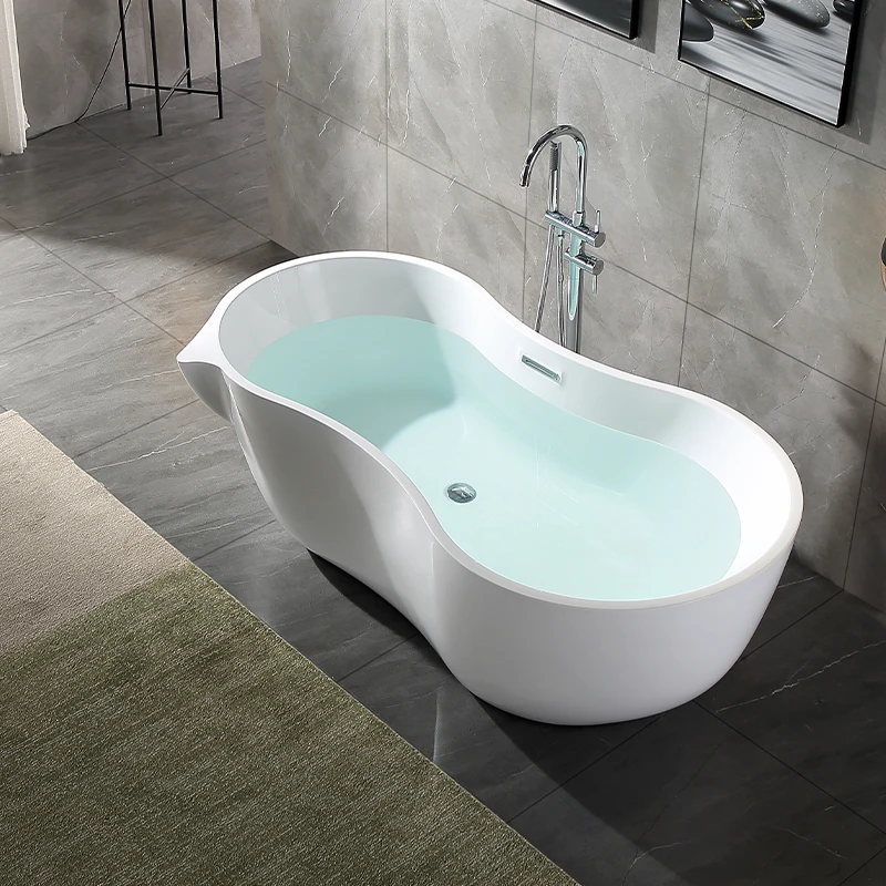 NTH MY-1881 отдельно стоящая Ванна 1,7 Новый Дизайн Гидромассажная горячая ванна с дренажом и переливом акриловая Ванна