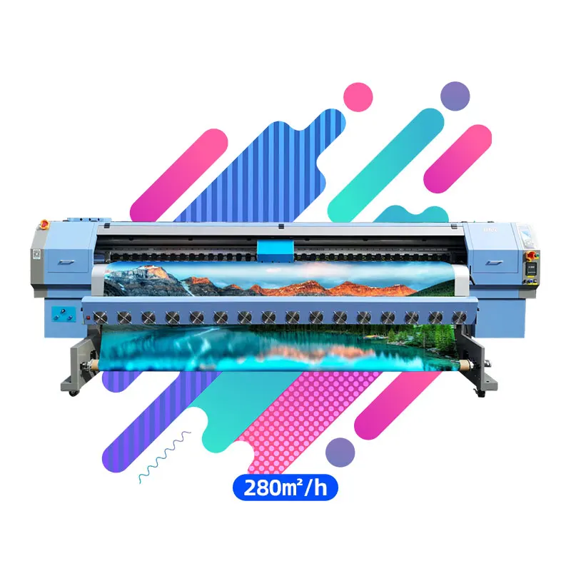 EP32 2/4/8 heads printer 3.2m solvent printer for roll high speed