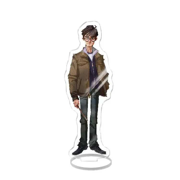 Custom Plastic Cartoon Character Keychain Flowing Sand led Magnetic Clear Acrylic Standee Display