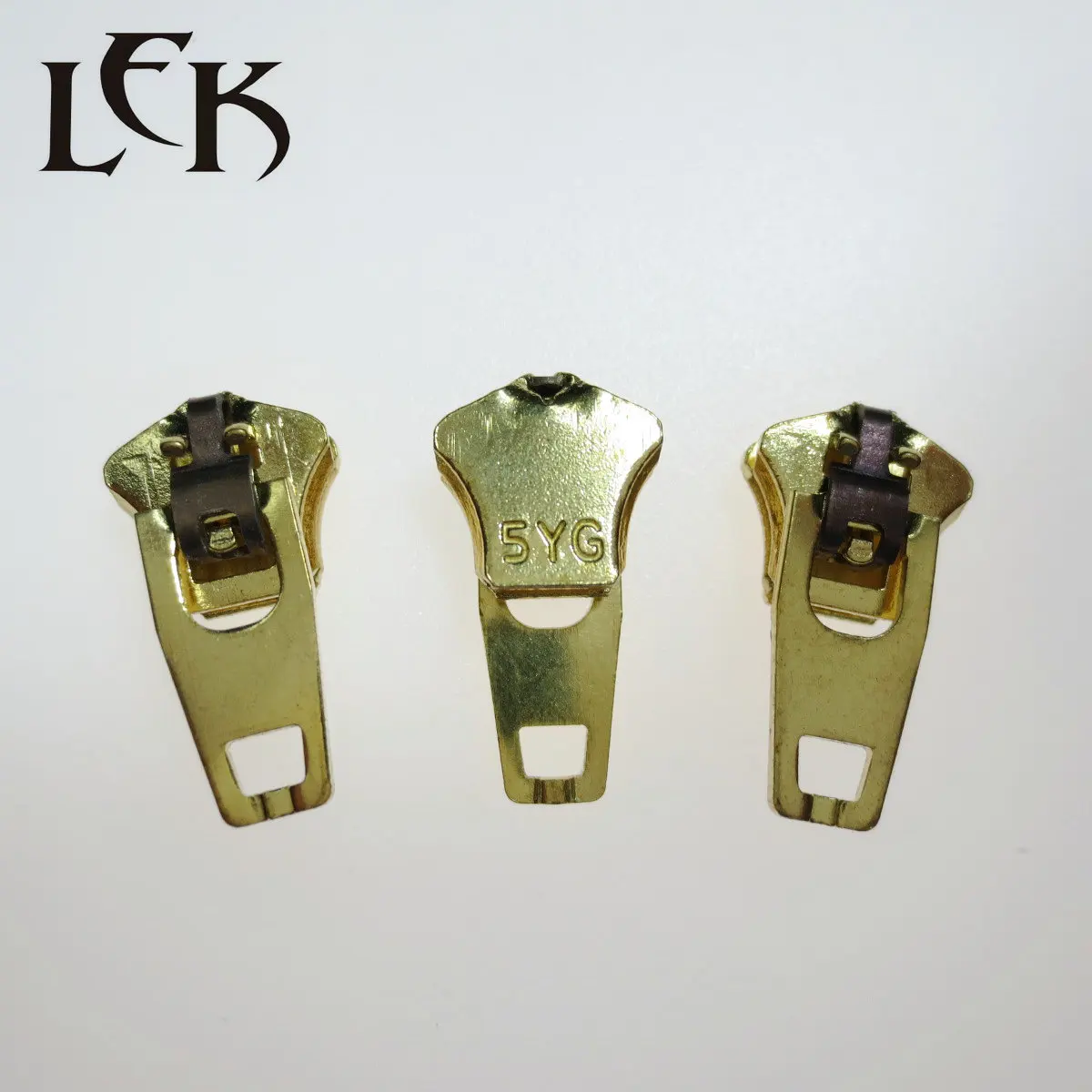 Promotional clothing luggage design accessories brass zipper pull eco-friendly zipper sliders