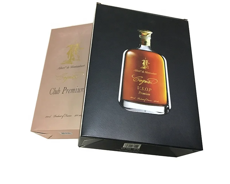 Custom print full embossed texture background wine boxes Customized paper wine boxes with paper compartment holder