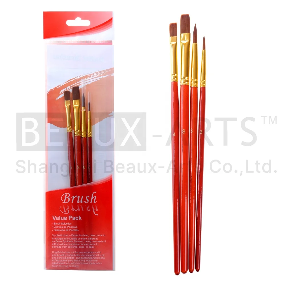 Artist Art Paint Brushes Golden Nylon Brush Acrylic Tempera Gouache Watercolor Painting
