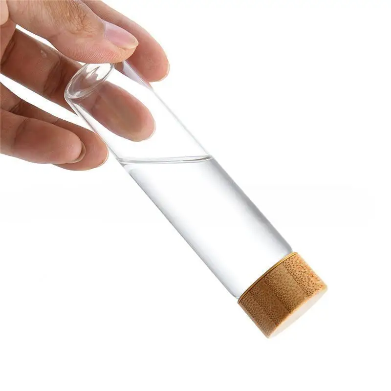 Diameter 30 glass test tube screw mouth with cap bamboo glass bottle sealed coffee beans tea leaves medicine powder bottles