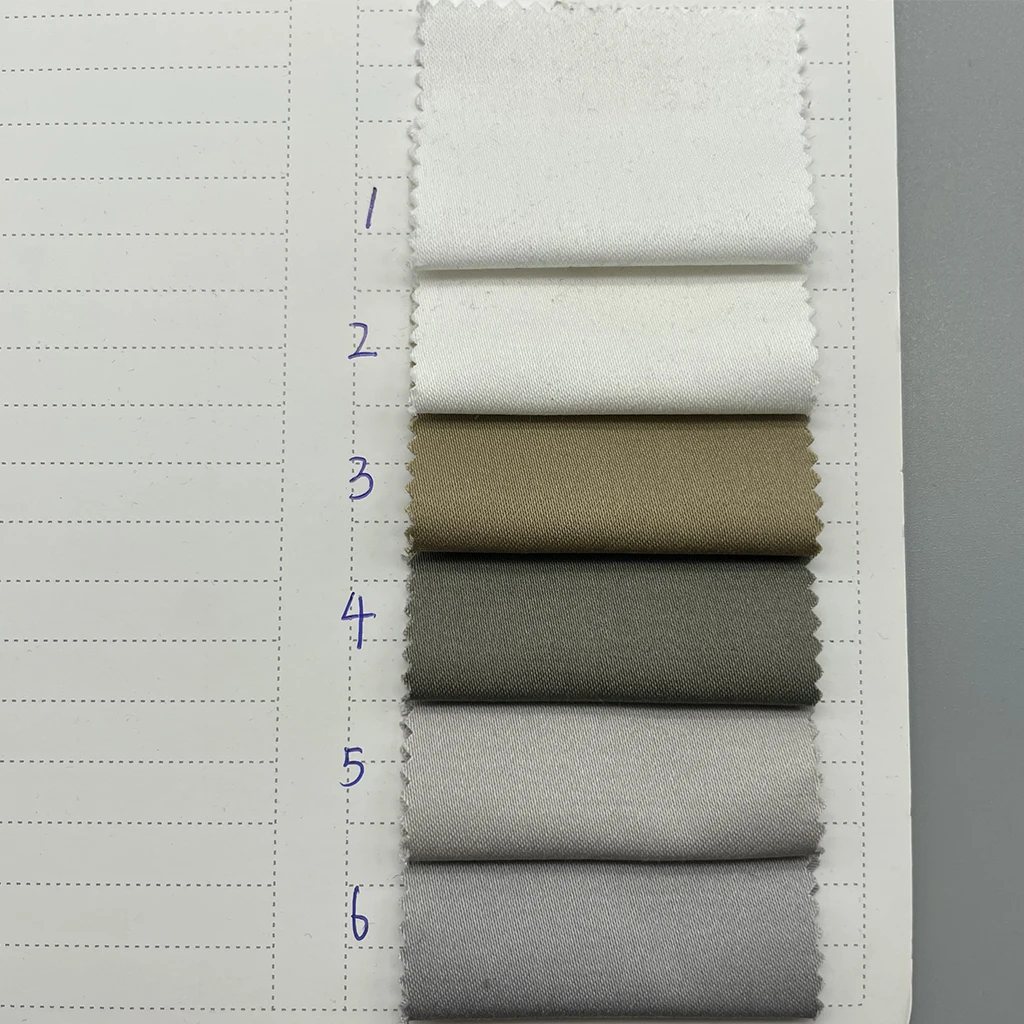 Cotton Spandex sateen Fabric Eco-friendly Woven Dyed pants 240gsm 3% Spandex 97% Cotton Satin Drill Fabric