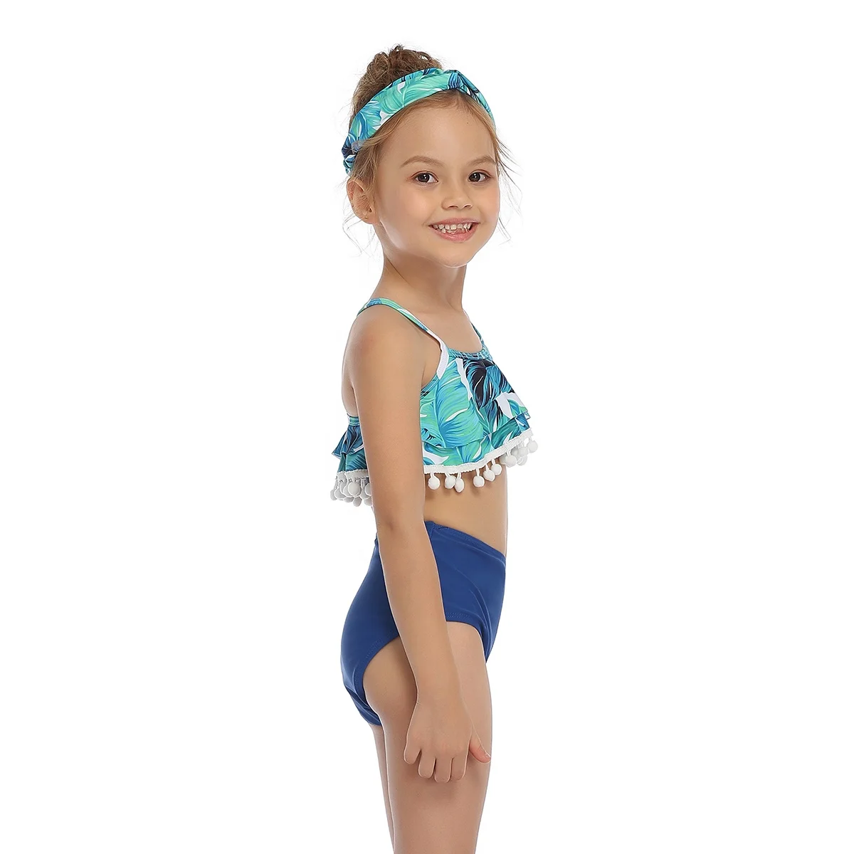 New Arrival Summer Girl Children Stripe Swimwear Baby Girl Bikini 2pcs Sets Kids Bathing Suit