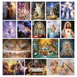 diy eco canvas paint by numbers crystal diamond painting art religion Christianity theme